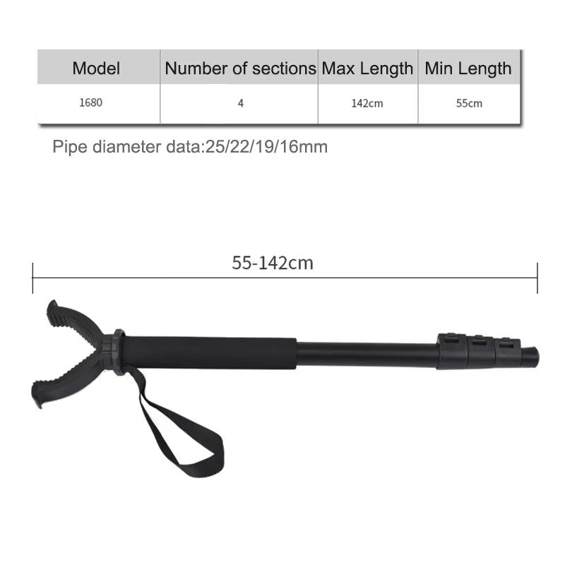 Aluminum Hunting Shooting Sticks Accessory V Shaped Rotating Yoke Monopod Telescopic with Shoulder Strap