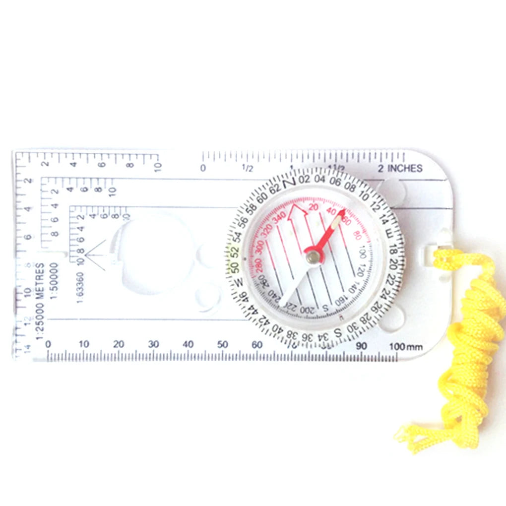 Compass Navigation Map Ruler Reading Scouting Scale Outdoor Orienteering Gear for Hunting Survival Travel Backpacking