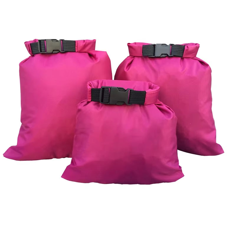 1.5+2.5+3.5L 3Pcs Waterproof Dry Bag Storage Pouch Rafting Canoeing Boating Kayaking Carrying Valuable Perishable Items