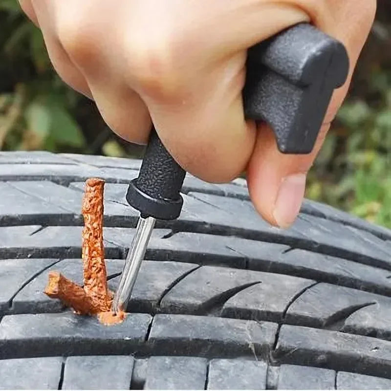 Tire Repair Tools Kit Car Motorcycle Bike Tyre Puncture Repairing Tool Tubeless Tires Repair Rubber Strips Plug Tool