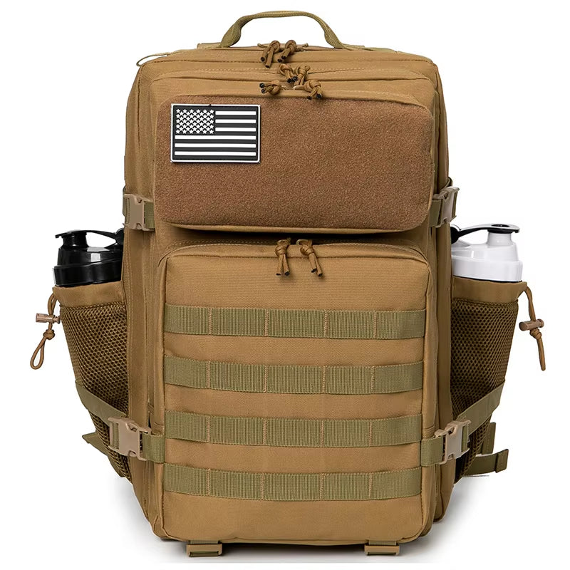 50L Tactical Backpack Survival Bag Hunting MOLLE Backpack GYM for Men EDC Outdoor Hiking Rucksack Witch Bottle Holder