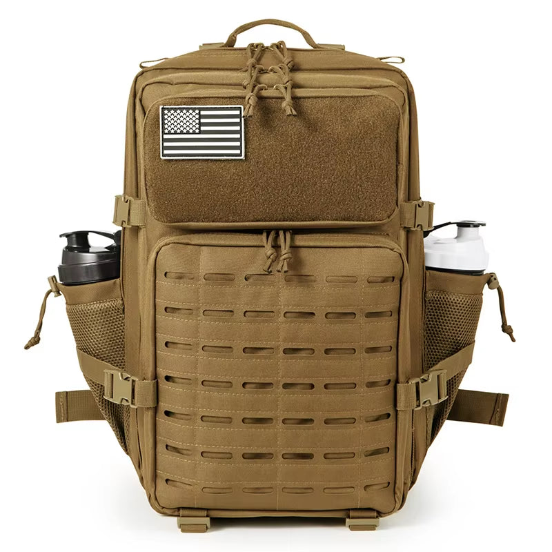 50L Tactical Backpack Survival Bag Hunting MOLLE Backpack GYM for Men EDC Outdoor Hiking Rucksack Witch Bottle Holder