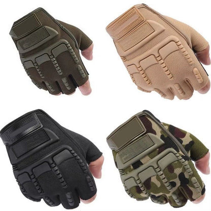 1 Pair Fingerless Gloves Anti-Slip Half Finger Mittens Wear-Resistant Fingerless Men'S Gloves