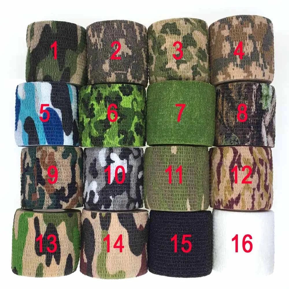 1 Roll  4.5M*5Cm Waterproof Outdoor Camo Hunting Camouflage Tape Wraps