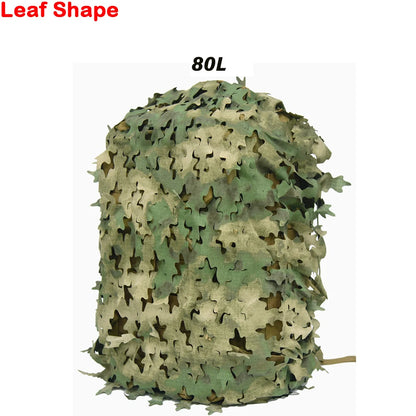 3D Camo Net Backpack Cover 60L 80L Laser Cut Camouflage Hunting Backpack Cover Paintball Paratrooper Hunting Accessories