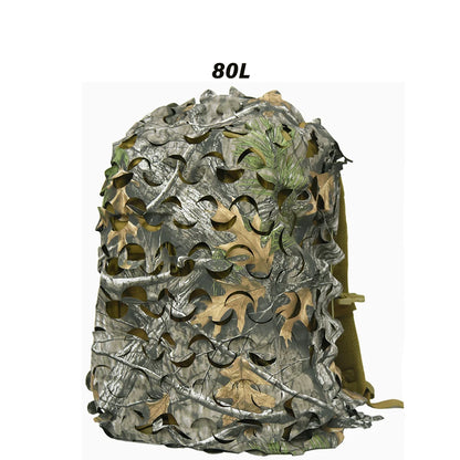 3D Camo Net Backpack Cover 60L 80L Laser Cut Camouflage Hunting Backpack Cover Paintball Paratrooper Hunting Accessories