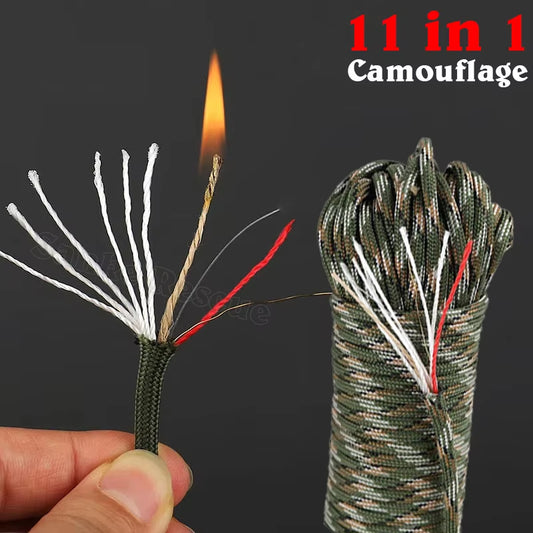 Kindling 550 33-100FT 10-Core Paracord 4Mm Outdoor Camping Survival Tool Fit PE Fire Rope Fishing Cotton Line Parachute Hiking