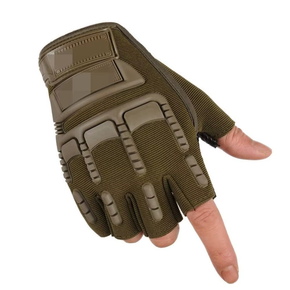 1 Pair Fingerless Gloves Anti-Slip Half Finger Mittens Wear-Resistant Fingerless Men'S Gloves