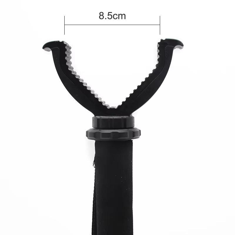 Aluminum Hunting Shooting Sticks Accessory V Shaped Rotating Yoke Monopod Telescopic with Shoulder Strap