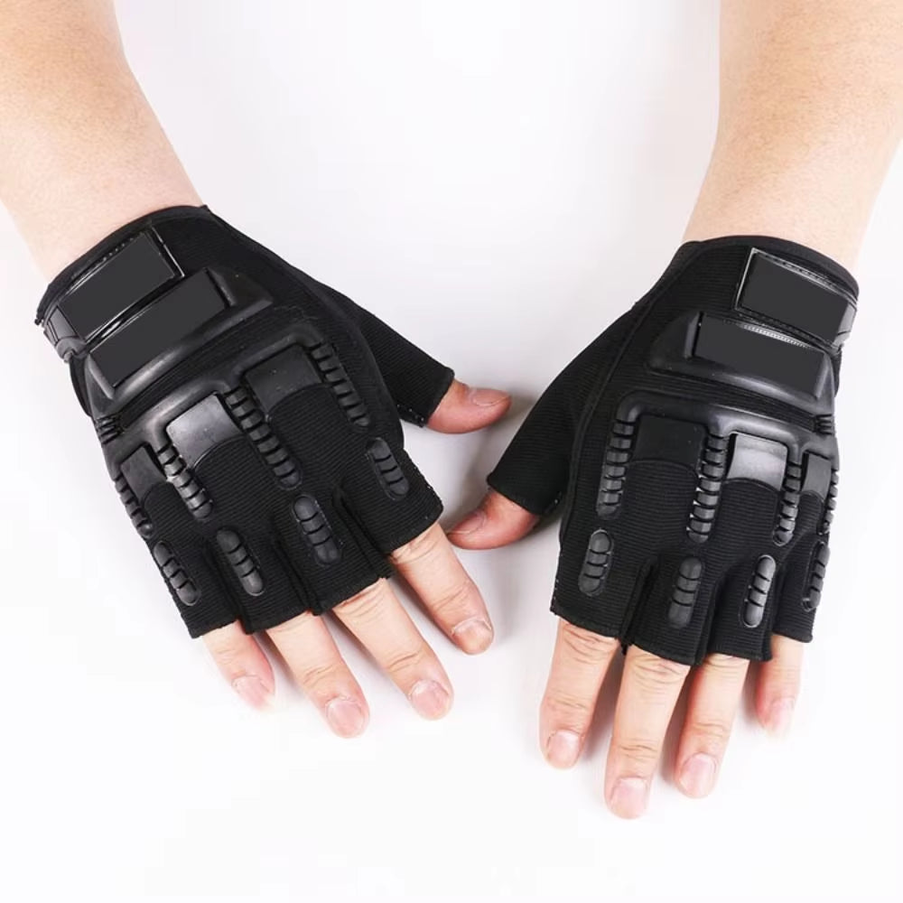 1 Pair Fingerless Gloves Anti-Slip Half Finger Mittens Wear-Resistant Fingerless Men'S Gloves