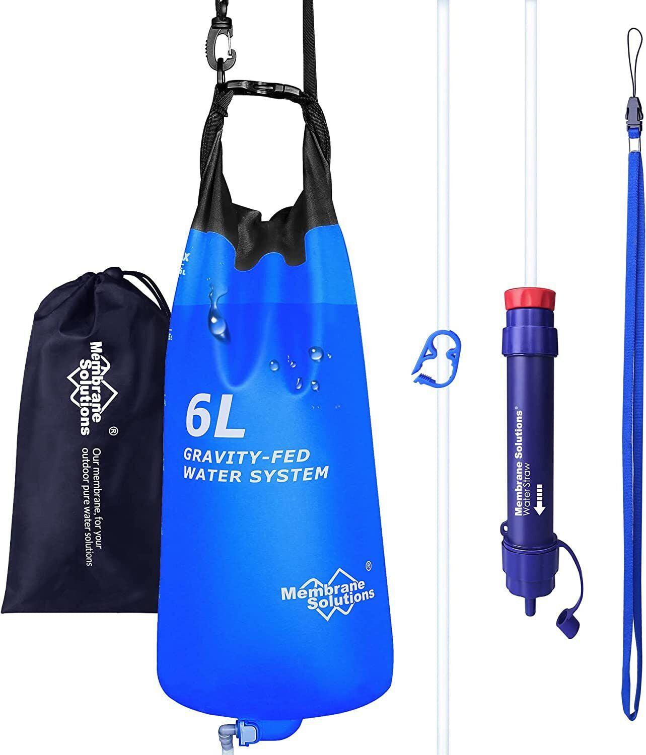 Gravity Water Filter Straw,Camping Water Filtration System|Water Purifier Straw