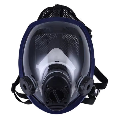 3 Ports Multipurpose Full Gas Mask Spherical Super Clear Fully Sealed Protective Mask Spray Paint Industrial Pollution Gas Mask