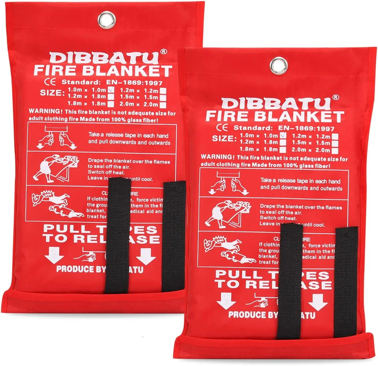 1M /1.2M/1.5M Fire Blanket Fighting Fire Extinguishers Tent Boat Emergency Blanket Survival Fire Shelter Safety Cover